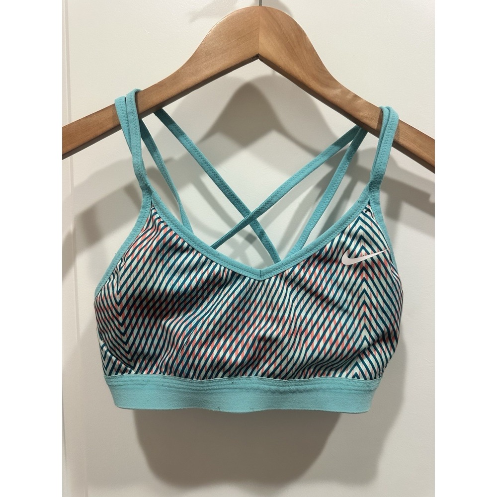 Nike Blue Strappy Sports Bra Small